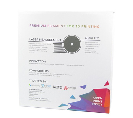 Filament Spectrum PLA Pro 1.75mm SILVER STAR 1kg (RAL 9007)